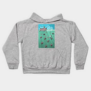 Feeding brains Kids Hoodie